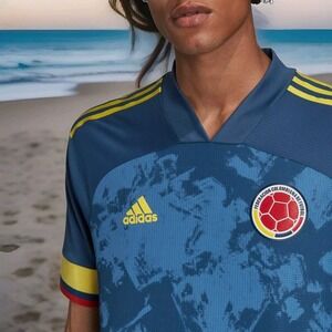 RARE Adidas Aeroready Colombia Soccer Away 2020 Jersey Men's Sz XL Blue SOLD OUT
